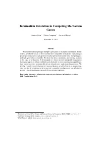 Information Revelation in Competing Mechanism Games