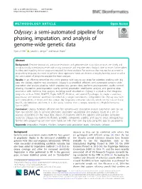 Odyssey: a Semi-Automated Pipeline for Phasing, Imputation, and Analysis of Genome-Wide Genetic Data Ryan J