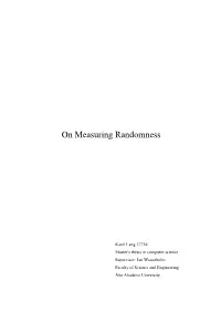 On Measuring Randomness