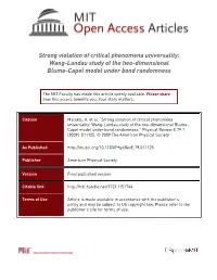 Strong Violation of Critical Phenomena Universality: Wang-Landau Study of the Two-Dimensional Blume-Capel Model Under Bond Randomness