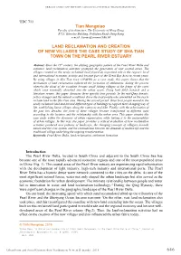 Tian Mengxiao1 LAND RECLAMATION and CREATION