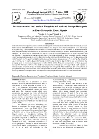 Chemsearch Journal Volume 4 Number 1, June, 2013