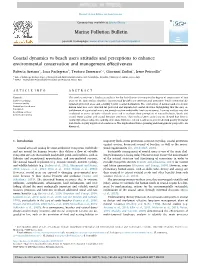 Coastal Dynamics Vs Beach Users Attitudes and Perceptions to Enhance Environmental Conservation and Management Eﬀectiveness