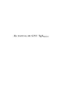El Manual De GNU TEXMACS