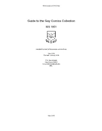 Guide to the Gay Comics Collection