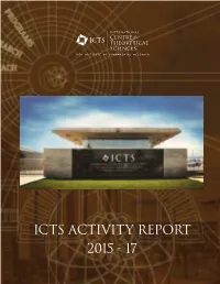 ICTS ACTIVITY REPORT 2015 - 17 Ii ICTS REPORT 2015–17 | DIRECTOR’S REPORT ICTS REPORT 2015–17 | DIRECTOR’S REPORT Iii