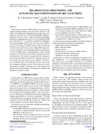 Rigorous Data Processing and Automatic Documentation of Srf Cold Tests∗