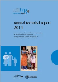Annual Technical Report: 2014
