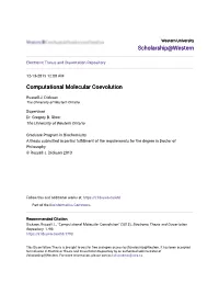 Computational Molecular Coevolution