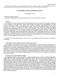 Considerations in Source Estimation of the P3