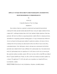 Efficacy of Electrolyzed Water in Degrading and Removing