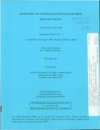 Generation of Complete Source Samples from the Slew Survey")