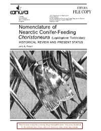 Nomenclature of Nearctic Con If Er