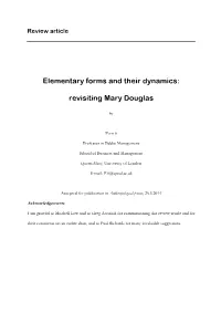 Revisiting Mary Douglas