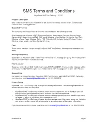 SMS Terms and Conditions Keysbank SMS Text Delivery - 878787