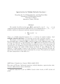 Approximation by Multiple Refinable Functions