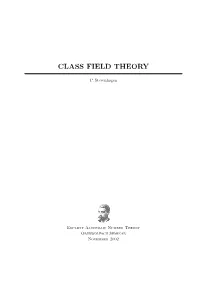 Class Field Theory