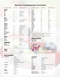Download Metric Conversion Factors