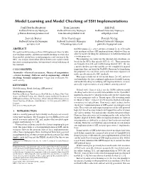 Model Learning and Model Checking of SSH Implementations