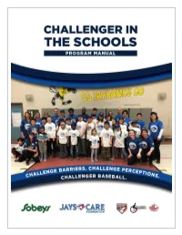 2020 Challenger Baseball School Program Handbook