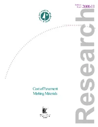Cost of Pavement Marking Materials