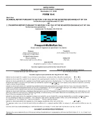Freeport-Mcmoran Inc. (Exact Name of Registrant As Specified in Its Charter)