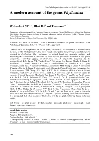 A Modern Account of the Genus Phyllosticta