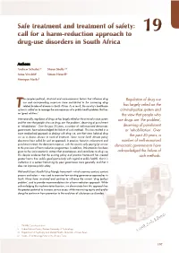 Call for a Harm-Reduction Approach to Drug-Use Disorders in South Africa