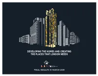 Developing the Homes and Creating the Places That London Needs