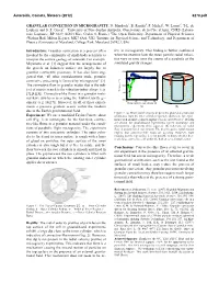 GRANULAR CONVECTION in MICROGRAVITY. N. Murdoch1, B. Rozitis2, P. Michel1, W. Losert3, T-L. De Lophem and S. F. Green2. 1Univers