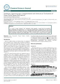 Synthesis, Spectroscopy, Computational and Anticancer