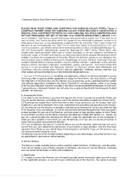Terms and Conditions for User >