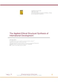 The Applied-Ethical Structural Synthesis of International Development 1
