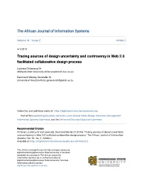 Tracing Sources of Design Uncertainty and Controversy in Web 2.0 Facilitated Collaborative Design Process