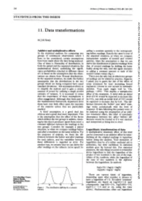 1 1. Data Transformations