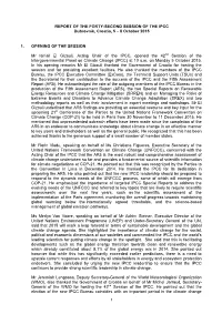 1 REPORT of the FORTY-SECOND SESSION of the IPCC Dubrovnik