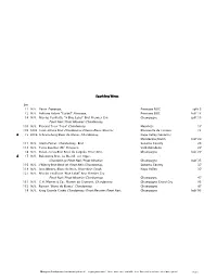 '11 Wine List