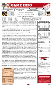 2016 Curve at a Glance Broadcast Information This