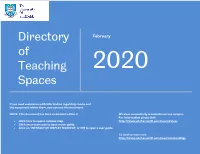 Directory of Teaching Spaces