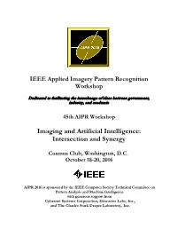 Imaging and Artificial Intelligence: Intersection and Synergy