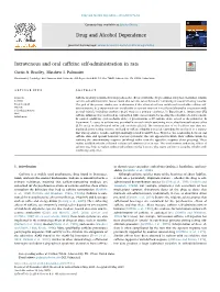 Intravenous and Oral Caffeine Self-Administration in Rats
