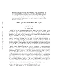 Links, Quantum Groups, and TQFT's