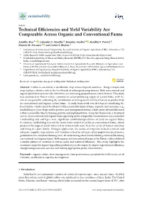 Technical Efficiencies and Yield Variability Are Comparable