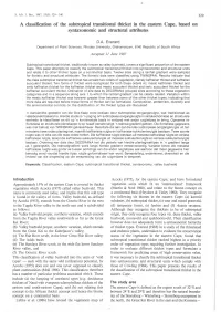 A Classification of the Subtropical Transitional Thicket in the Eastern Cape, Based on Syntaxonomic and Structural Attributes