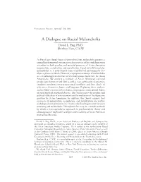 A Dialogue on Racial Melancholia  David L
