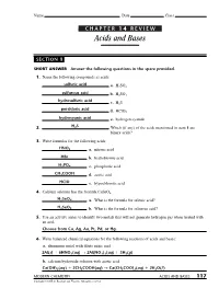 Acids and Bases