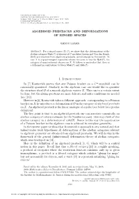 Algebroid Prestacks and Deformations of Ringed Spaces