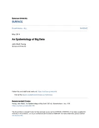 An Epidemiology of Big Data