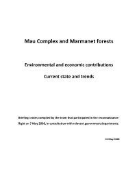 Mau Complex – Importance, Threats and Way Forward