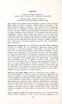 Proceedings of the Indiana Academy of Science